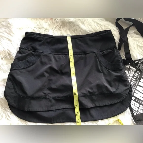 🌼Lululemon Run: For All Skirt Black Size 6 - Picture 15 of 15